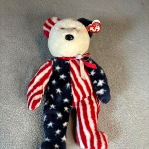 Spangle the Beanie‎ Buddy - 1998 patriotic bear teddybear #patriotic